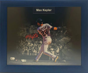 Max Kepler signed MLB Photograph in Show Frame