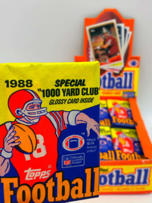 1988 topps NFL Football Américain Picture Cards & Bubble Gum, Wax Pack