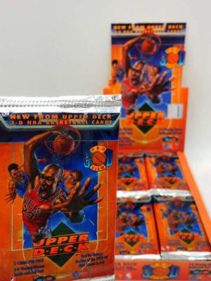 1993 Upper Deck 3D NBA Basketball Cards,</br>Foil Pack