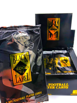 1995 Collector’s Edge Black Label NFL Trading Cards, Wax Pack