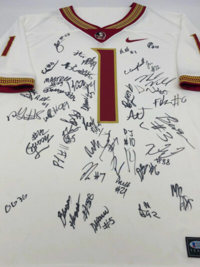 FLORIDA STATE SEMINOLES (2023 ACC Champion) team-signiertes Trikot, Nike White Game Jersey