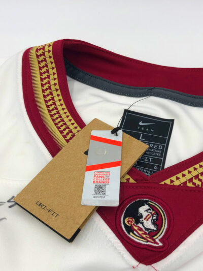 FLORIDA STATE SEMINOLES (2023 ACC Champion)</br>team-signiertes Trikot</br>Nike White Game Jersey – Bild 7