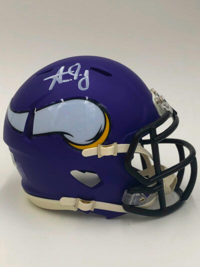 AARON JONES (Minnesota Vikings) mini-casque NFL signé, Speed Helmet