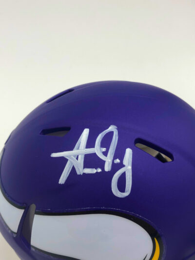 AARON JONES (Minnesota Vikings) mini casco NFL firmato, Speed Helmet - immagine 2