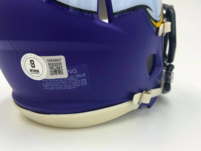 AARON JONES (Minnesota Vikings) mini-casque NFL signé, Speed Helmet – Image 4