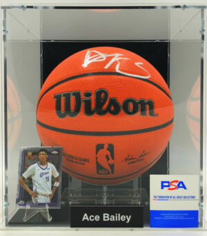 ACE BAILEY</br>Basketball Showcase (Utah Jazz)</br>signierter Basketball, Wilson Authentic Series