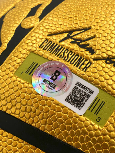 ALLEN IVERSON</br>Basketball Showcase (Philadelphia 76ers)</br>signierter Basketball, Gold Edition – Bild 3