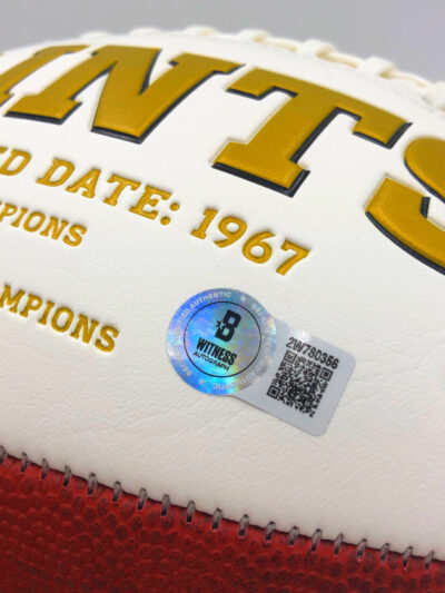 ALVIN KAMARA</br>Football Showcase (New Orleans Saints)</br>signed Football, Saints Logo Edition - Image 3