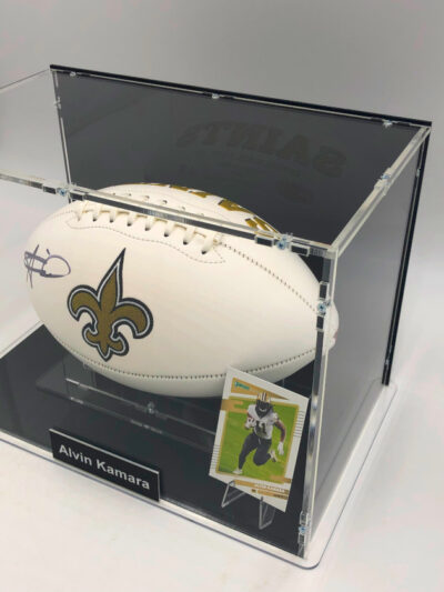 ALVIN KAMARA</br>Football Showcase (New Orleans Saints)</br>signed Football, Saints Logo Edition - Image 5