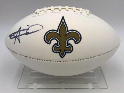 ALVIN KAMARA</br>Football Showcase (New Orleans Saints)</br>signed Football, Saints Logo Edition - Image 9