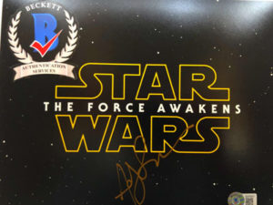 ANDY SERKIS (Star Wars: The Force Awakens) signed movie poster