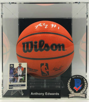 ANTHONY EDWARDS</br>Basketball Showcase (Minnesota Timberwolves)</br>ballon de basket signé, Wilson Authentic