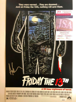 ARI LEHMAN (Friday the 13th) signed movie poster
