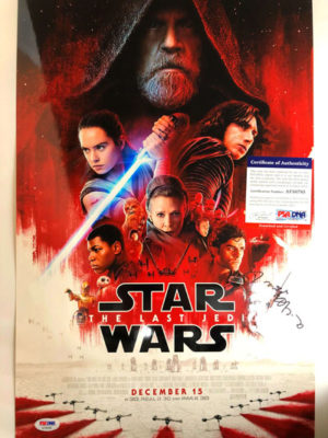 BENICIO DEL TORO (Star Wars : Les Derniers Jedi) affiche dédicacée du film