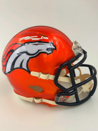 BO NIX (Denver Broncos) signierter NFL Mini Helm, Flash Alternate