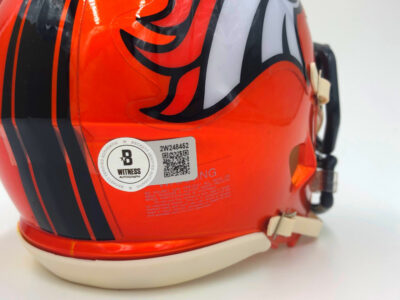 BO NIX (Denver Broncos), mini casco NFL firmato, Flash Alternate - immagine 4