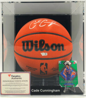 CADE CUNNINGHAM</br>Basketball Showcase (Detroit Pistons)</br>signierter Basketball, Wilson Authentic