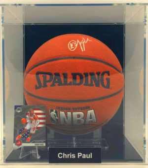 CHRIS PAUL</br>Basketball Showcase (San Antonio Spurs)</br>signierter Basketball, Super Tack