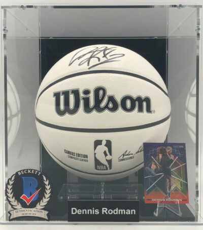 DENNIS RODMAN Basketball Showcase (Chicago Bulls) signierter Basketball, Canvas Edition