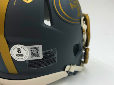 DRE GREENLAW (San Francisco 49ers) mini-casque NFL signé, Slate Alternate – Image 4