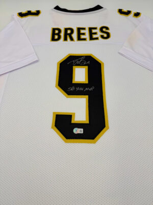 DREW BREES (New Orleans Saints)</br>maillot signé</br>Super Bowl MVP Inscription Custom