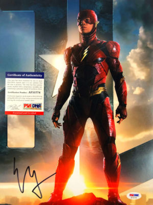 EZRA MILLER (The Flash) affiche de film signée 02