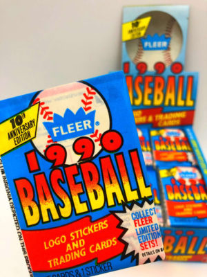 1990 Fleer Baseball Cards,<br>Wax Pack