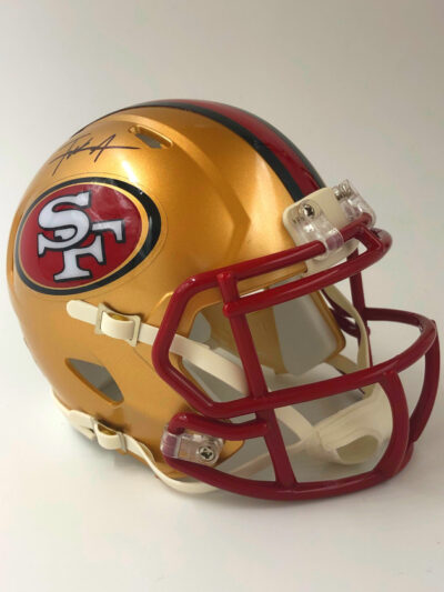 FRANK GORE (San Francisco 49ers) signed NFL Mini Helmet, Speed Helmet - Image 3