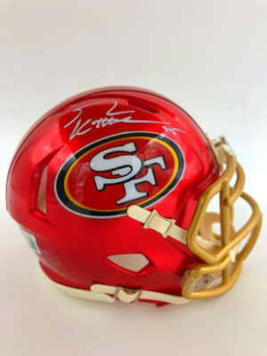 GEORGE KITTLE (San Francisco 49ers) signed NFL mini helmet, Flash