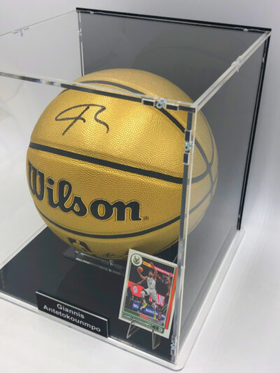 GIANNIS ANTETOKOUNMPO</br>Basketball Showcase (Milwaukee Bucks)</br>signierter Basketball, Gold Edition – Bild 6