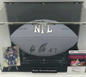 ROB GRONKOWSKI Football Showcase (New England Patriots) ballon de football américain dédicacé, Wilson NFL MVP