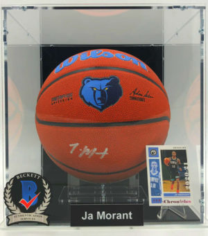 JA MORANT</br>Basketball Showcase (Memphis Grizzlies)</br>signed basketball, Grizzlies Edition