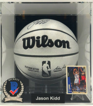 JASON KIDD</br>Basketball Showcase (Dallas Mavericks)</br>signierter Basketball, Platinum Edition