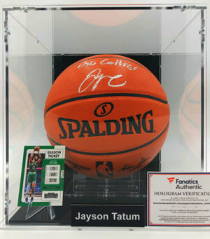 JAYSON TATUM Signed Basketball Showcase (Boston Celtics),</br>Game Ball Series