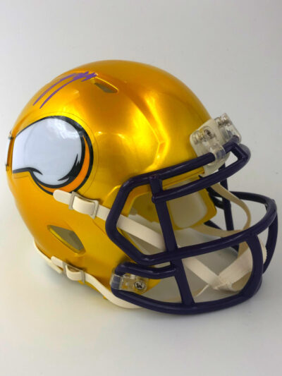 J.J. McCARTHY (Minnesota Vikings) mini-casque NFL signé, Flash Alternate – Image 3