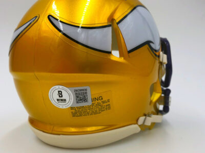 J.J. McCARTHY (Minnesota Vikings) mini-casque NFL signé, Flash Alternate – Image 4