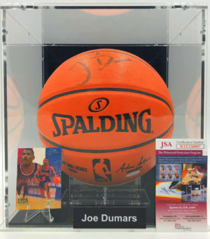 JOE DUMARS</br>Basketball Showcase (Detroit Pistons)</br>basket signé, Game Ball Series