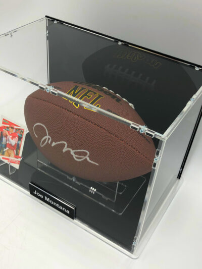 JOE MONTANA</br>Football Showcase (San Francisco 49ers)</br>signierter Football, NFL Super Grip – Bild 6