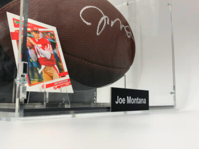 JOE MONTANA</br>Football Showcase (San Francisco 49ers)</br>signierter Football, NFL Super Grip – Bild 8