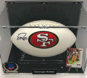 GEORGE KITTLE</br>Football Showcase (San Francisco 49ers)</br>firmato football americano Logo Football