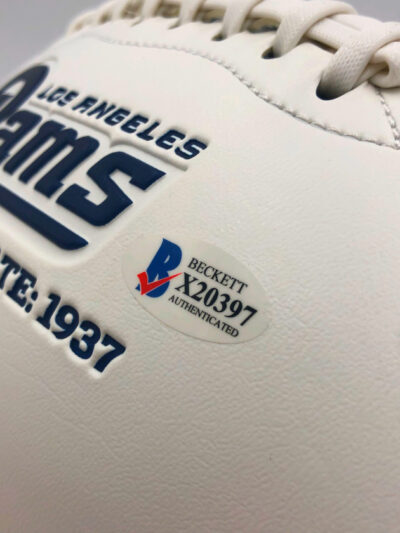 KURT WARNER</br>Football Showcase (Los Angeles Rams)</br>signierter Football, Rams Logo – Bild 3