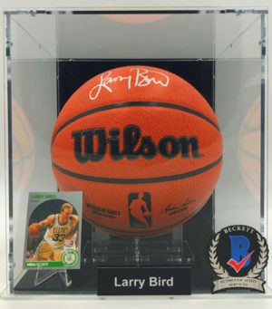 LARRY BIRD</br>Basketball Showcase (Boston Celtics)</br>signed basketball, Wilson Authentic