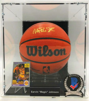 MAGIC JOHNSON Basketball Showcase (Los Angeles Lakers), Wilson Authentic