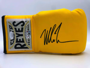 MIKE TYSON signed boxing glove (Cleto Reyes) Yellow Glove