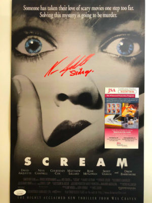 NEVE CAMPBELL (Scream) affiche de film signée</br>