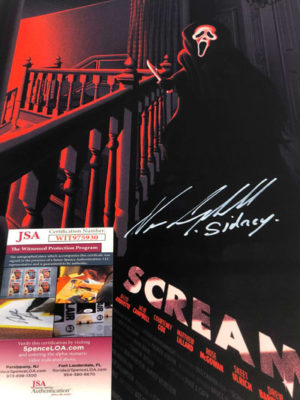 NEVE CAMPBELL (Scream) signed movie poster</br>stairway motive