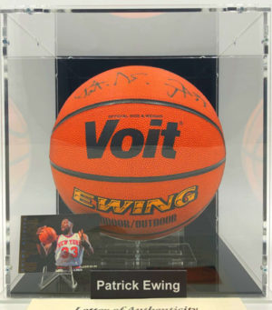 PATRICK EWING</br>Basketball Showcase (New York Knicks)</br>ballon de basket signé, Ewing Edition