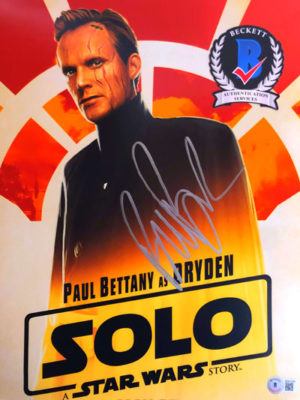 PAUL BETTANY (Solo: A Star Wars Story) signed movie poster