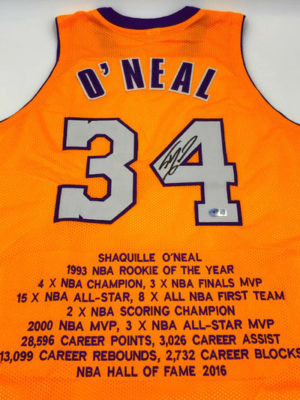 SHAQUILLE O’NEAL (Los Angeles Lakers)</br>signiertes Trikot,</br>Career Records Jersey
