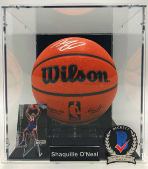 SHAQUILLE O’NEAL</br>Basketball Showcase (Los Angeles Lakers)</br>ballon de basket signé, Wilson Authentic
